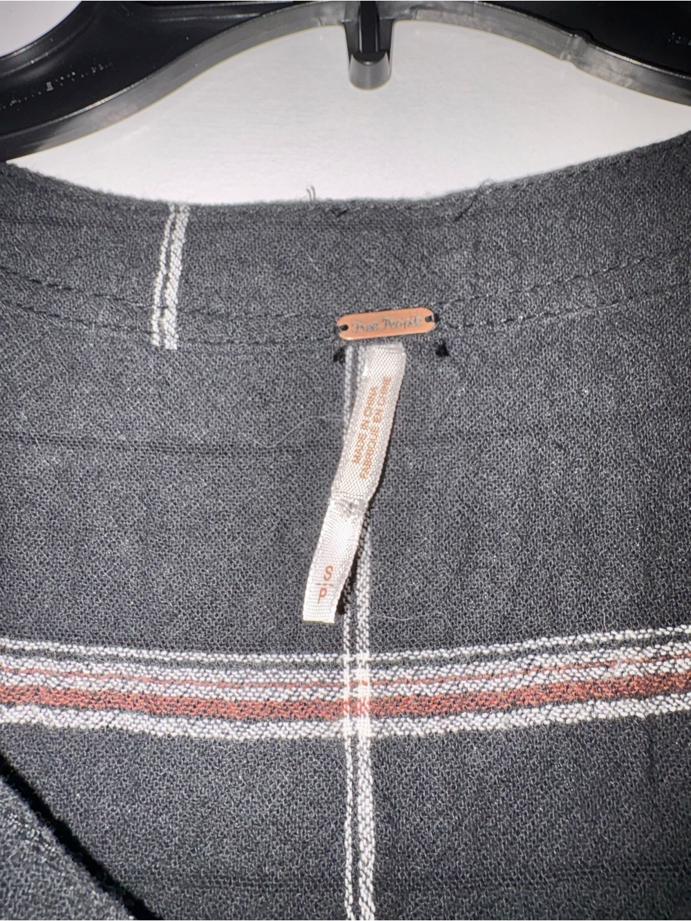 Free People Black Windowpane Button-Front Jumpsuit - Picture 2 of 3